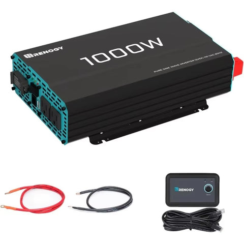Renogy 1000W Pure Sine Wave Inverter 12V DC to 120V AC