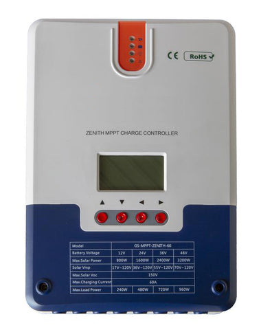 Zenith 12/24/36/48-Volt 60 Amp MPPT Solar Charge Controller