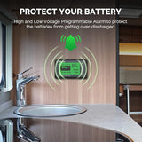 Renogy 500A Battery Monitor with Shunt, High and Low Voltage Programmable Alarm, Range 10V-120V and up to 500A