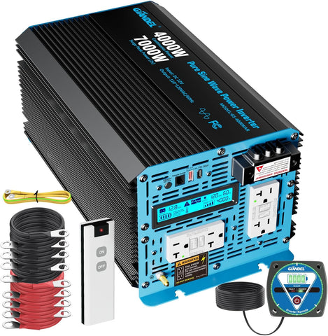 4000W Pure Sine Wave Power Inverter 12V to 120V AC