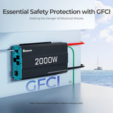 Renogy 2000W Pure Sine Wave Inverter 12V DC to 120V AC